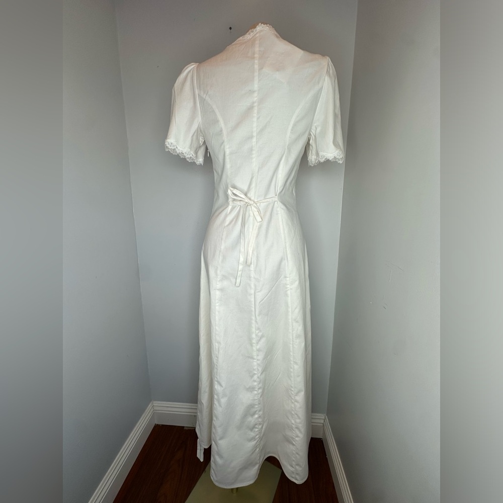 Reformation Alida Organic Cotton Button-Up Midi Dress size 6 - Picture 5 of 9